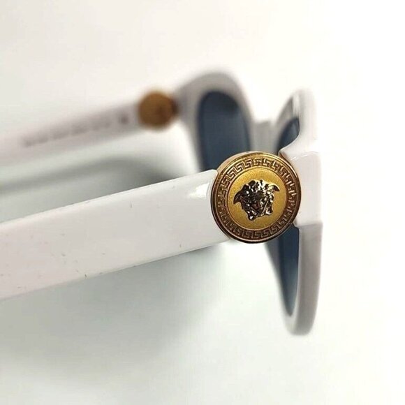 VERSACE White Cat Eye Sunglasses VE4435 Medusa Logo Retro - Picture 4 of 13